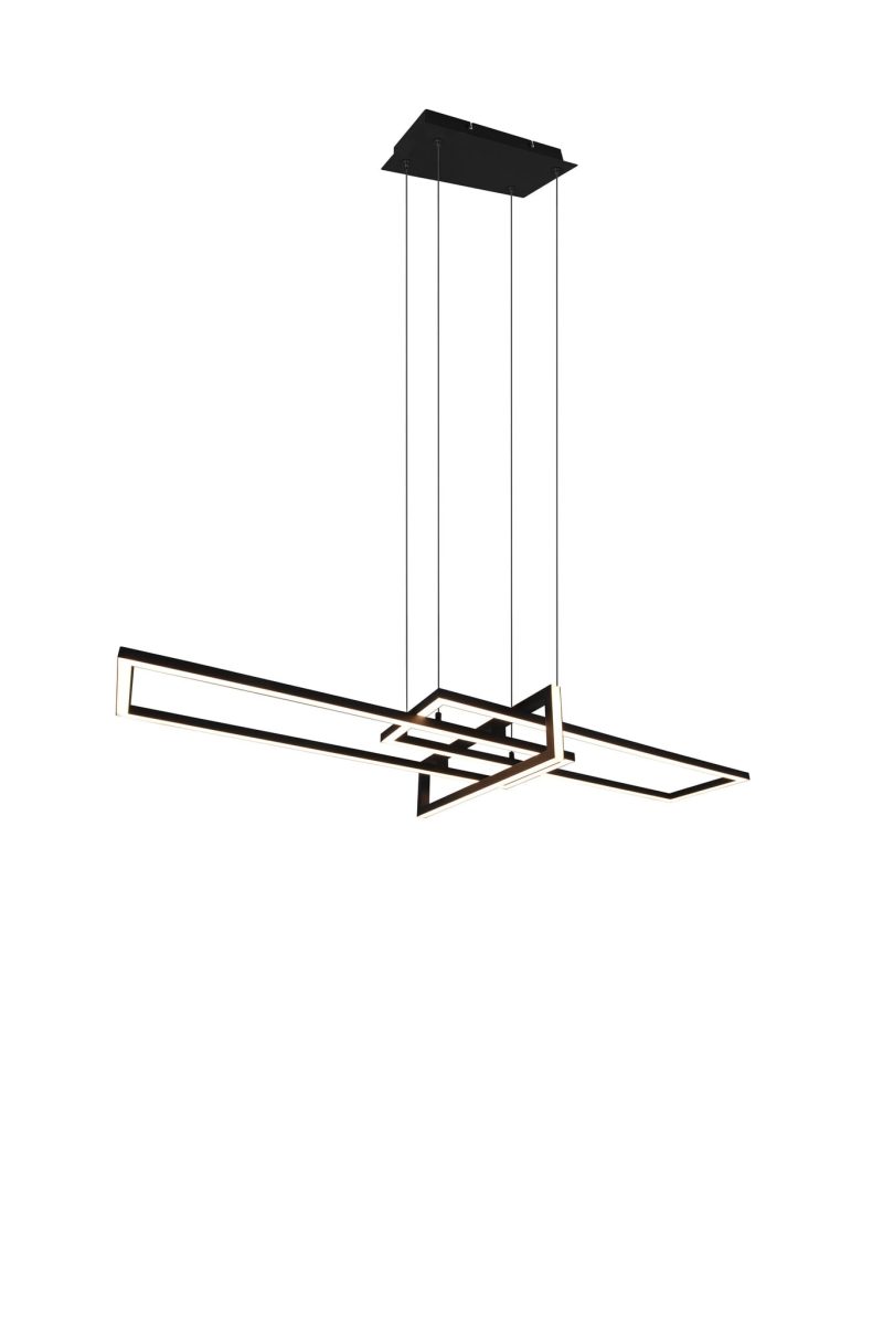 Trio Lighting Lampada a sospensione Salinas LED 34W 3000K nero opaco regolabile