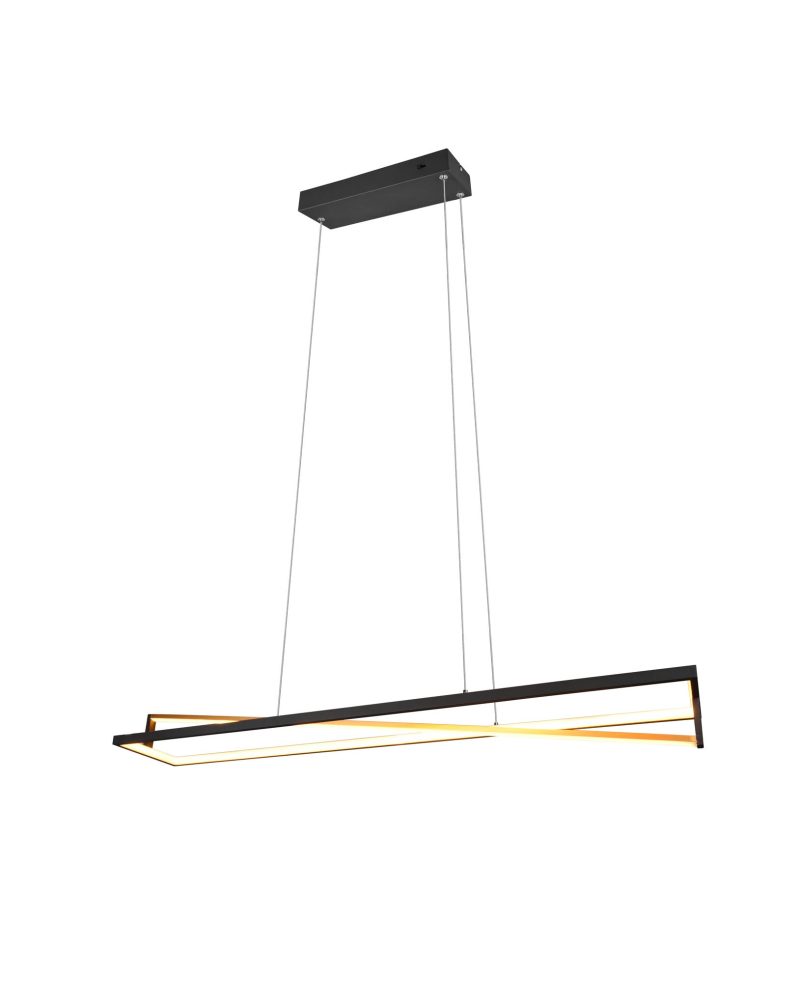 Trio Lighting Edge LED Pendelleuchte 35W dimmbar Farbtemperatur regelbar mattschwarz