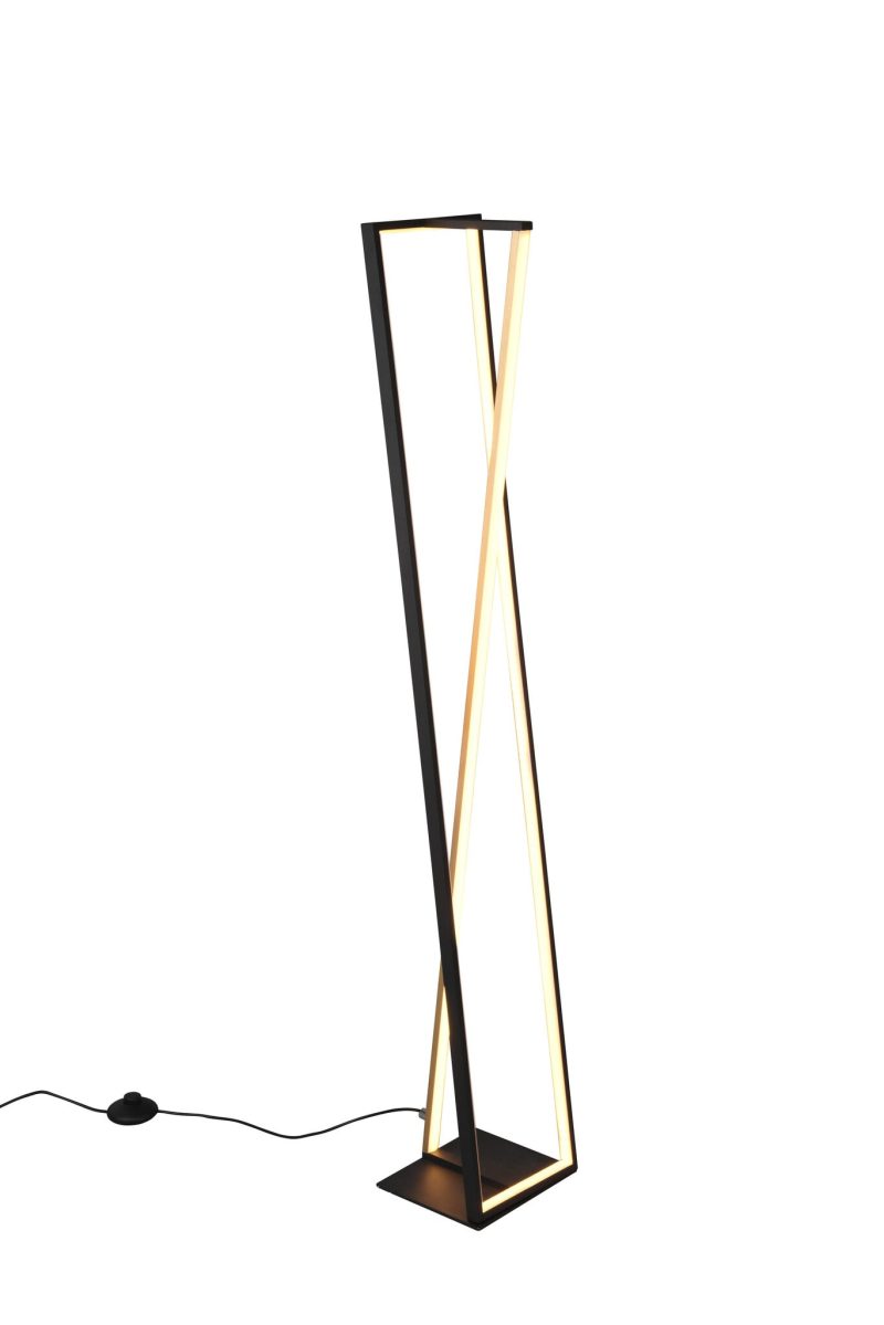 Trio Lighting Edge lampada da terra LED 26W dimmerabile CCT 2300-4000K nero opaco