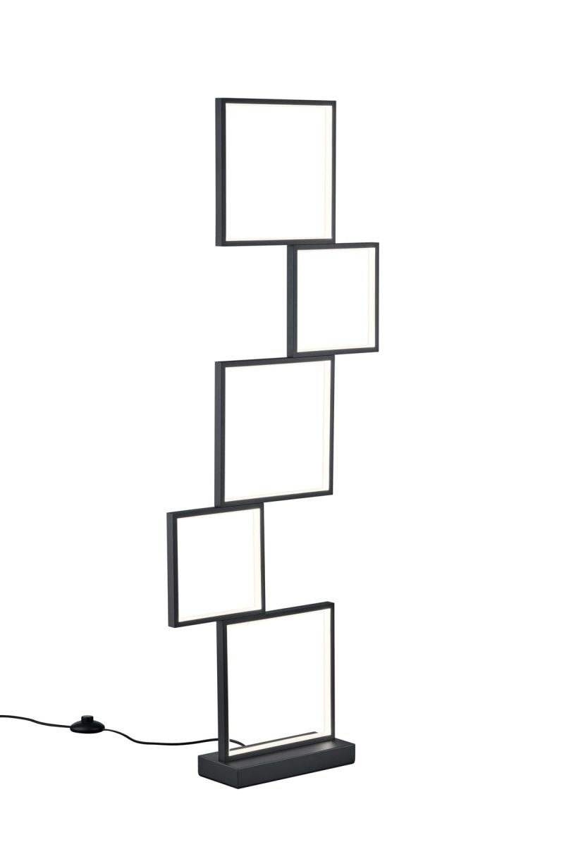 Trio Lighting Sorrento lampada da terra LED 125cm 34W 3000K nero opaco