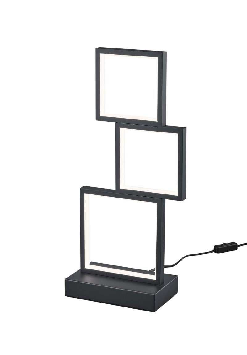 Trio Lighting Sorrento low block-shaped floor lamp black LED