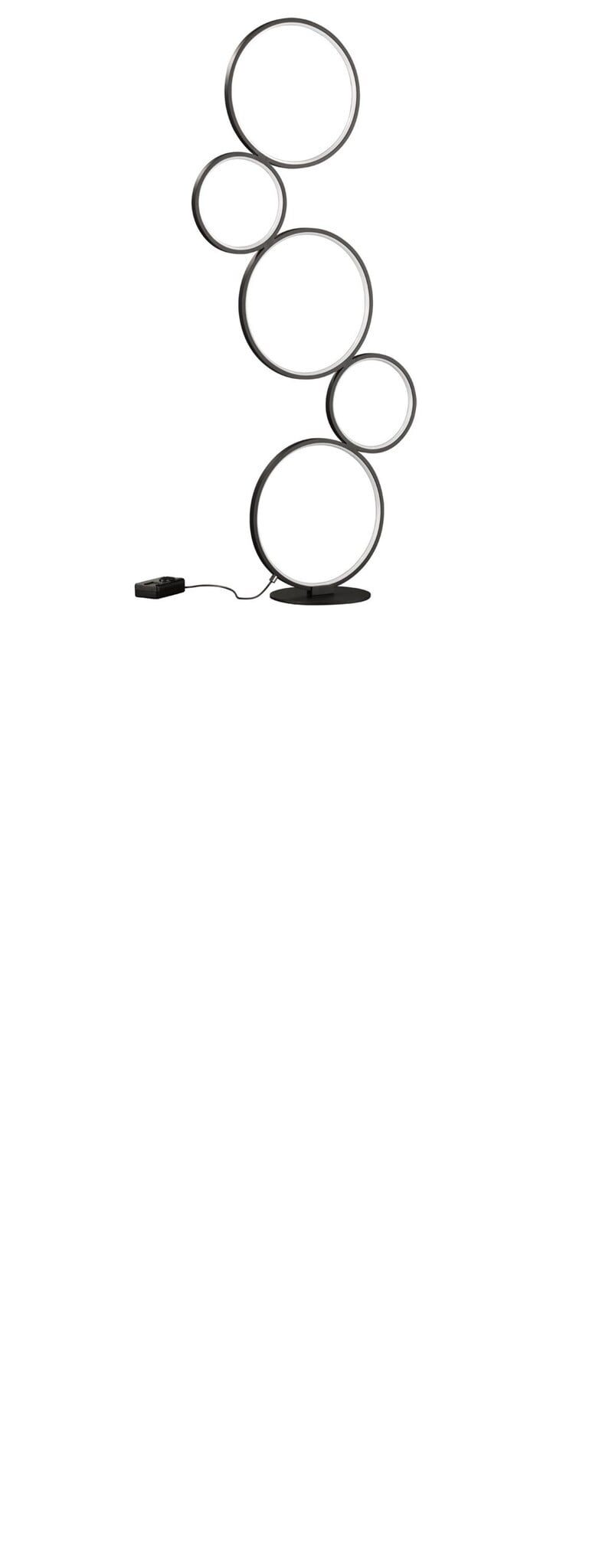 Trio Lighting Rondo LED Stehleuchte Rundfuß mattschwarz 36W 3000K dimmbar