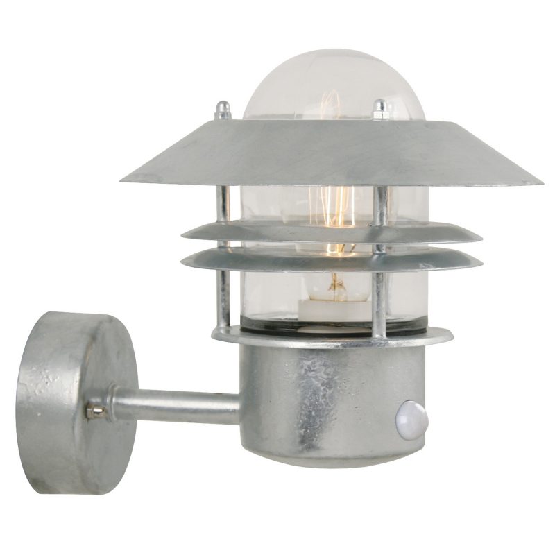 Nordlux Blokhus Up Sensor - Applique da parete - Galvanizzata