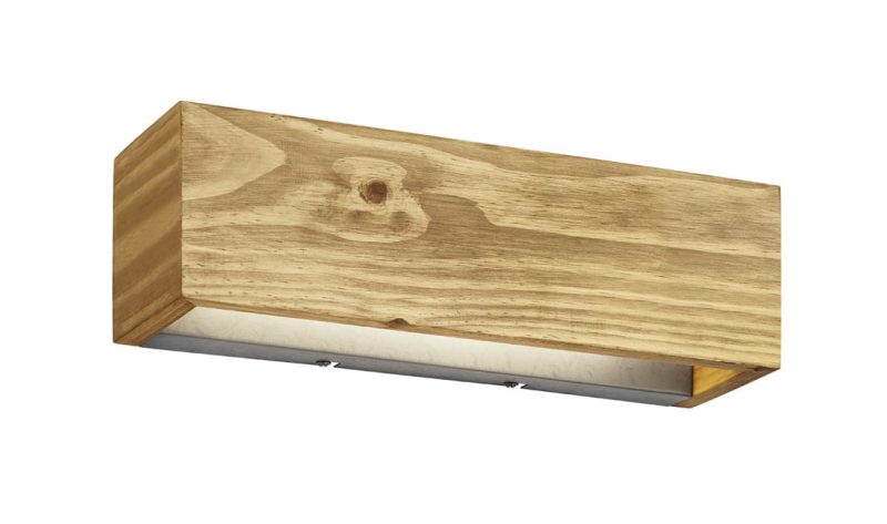Trio Lighting Wide wood-colored top/bottom wall lamp LED 1x13.5W 3000K