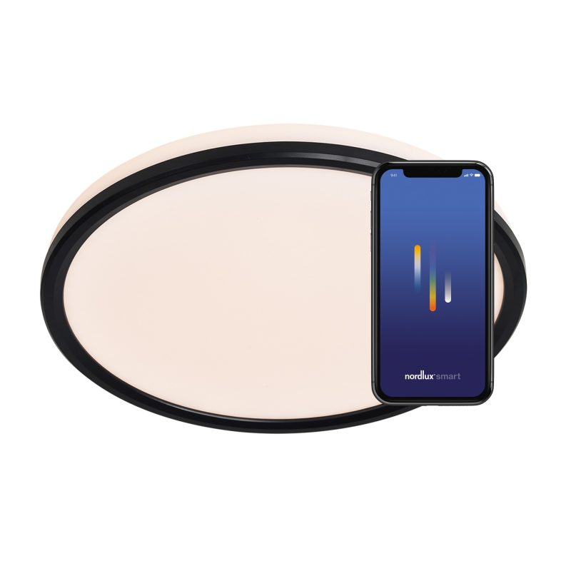 Nordlux Liva Smart Colour - Lampada da soffitto - Nera