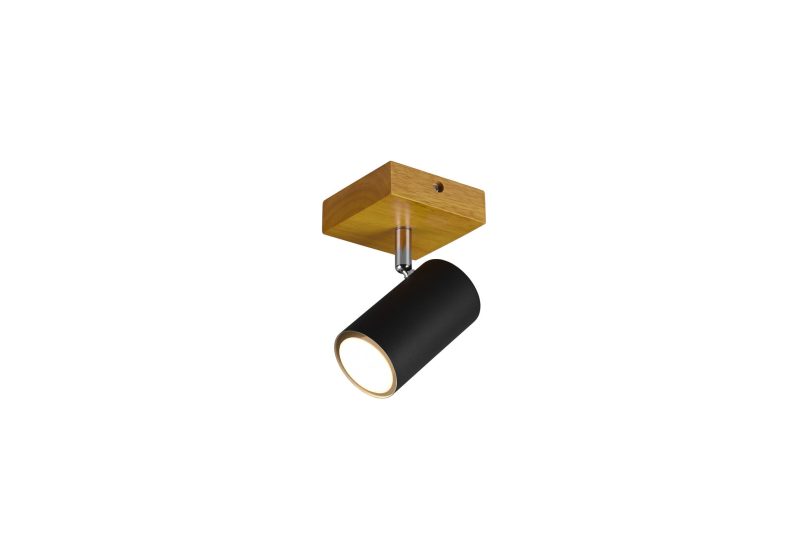 Trio Lighting Manoeuvrable matt black wall/ceiling spot 1xGU10