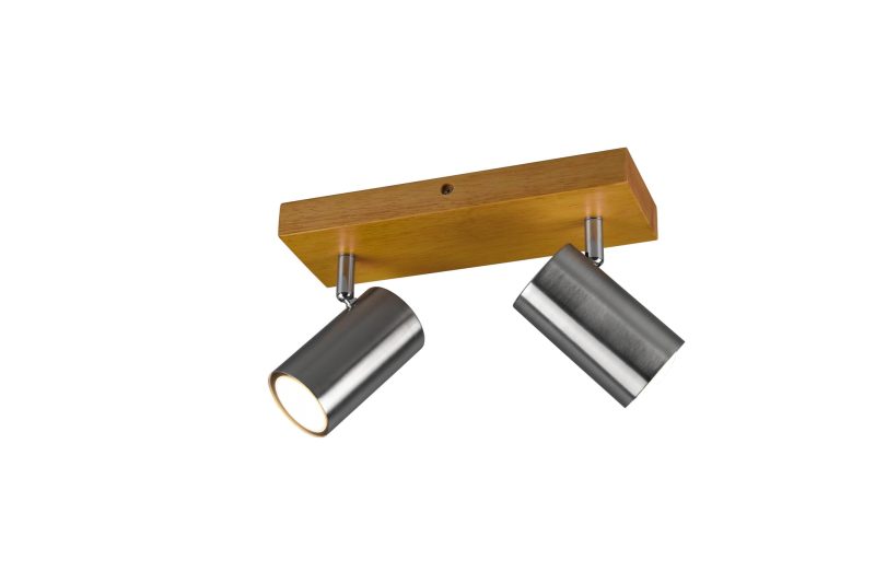 Trio Lighting Duo wendbare plafondspot 2xGU10 mat nikkel