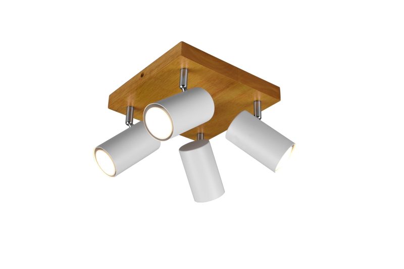 Trio Lighting White square 4 tubes ceiling spot 4xGU10