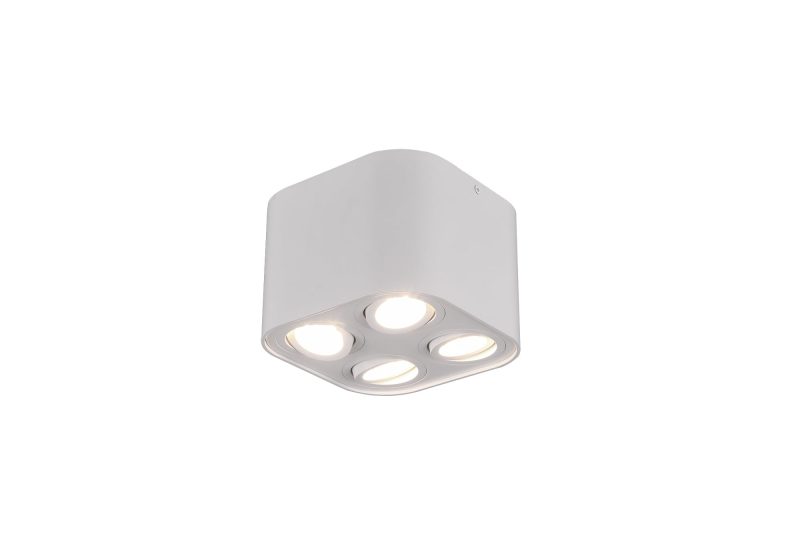 Trio Lighting Adjustable round quartet ceiling spot 4xGU10 white matt