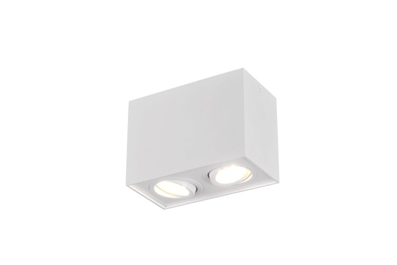 Trio Lighting Elegant adjustable duo ceiling spotlight GU10 white