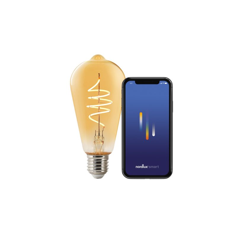 Nordlux Smart E27 - ST64 Deco - 2200 Kelvin - 380 Lumen - Light Bulb - Amber