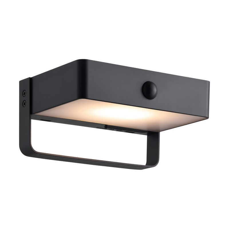Nordlux Saulio Solar - Applique da parete - Nera