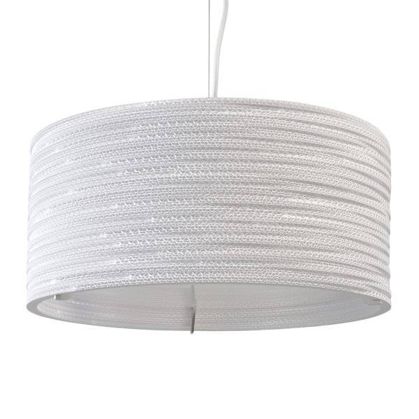 Drum Hängelampe Pappe Ø45cm E27 rund, beige oder weiß