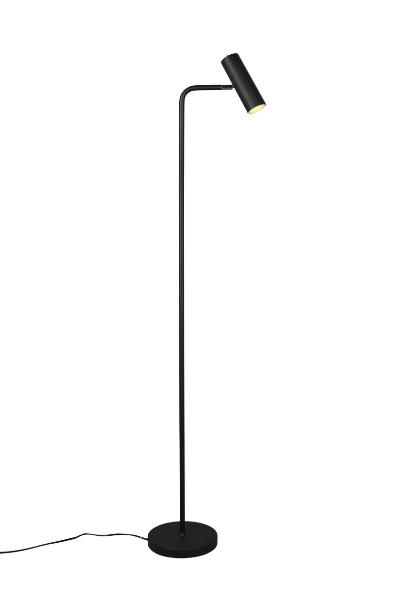 Trio Lighting Lampada da terra retro nera opaca 1xGU10