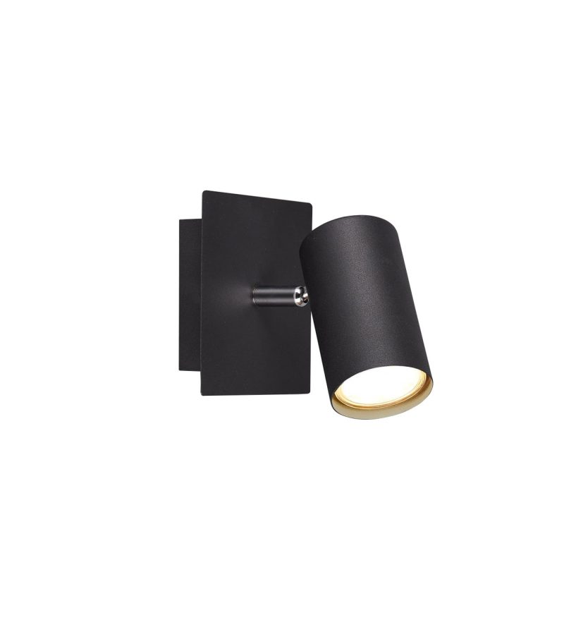 Trio Lighting Black rotatable wall/ceiling spotlight GU10