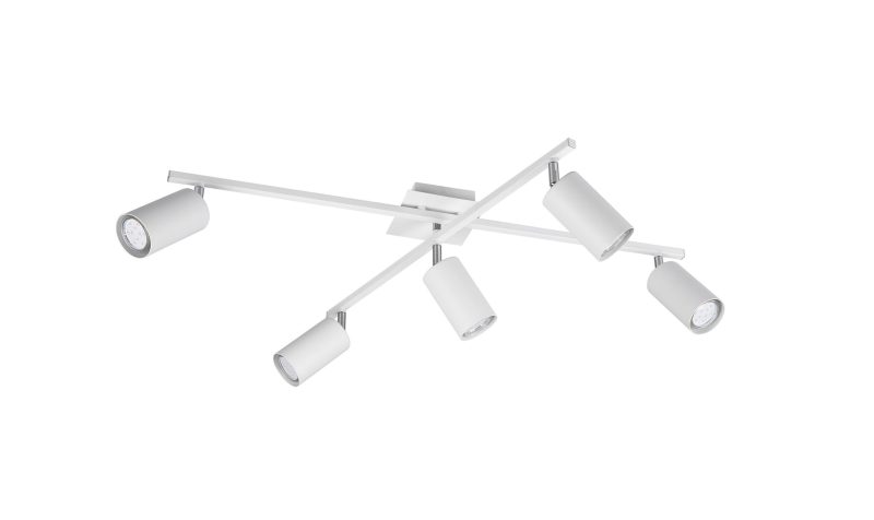 Trio Lighting Draaibare asymmetrische plafondlamp 5xGU10 wit