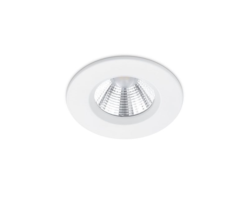 Trio Lighting Runder IP65-Einbaustrahler mattweiße LED 1x5,5W DIM 3000K