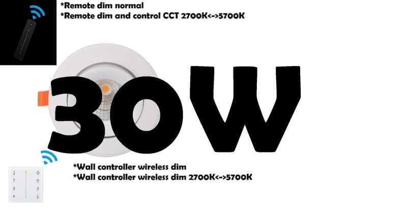 Profy Hyrwell Dimmer e dim-to-warm con telecomando spot incassato 30W 5 anni di garanzia