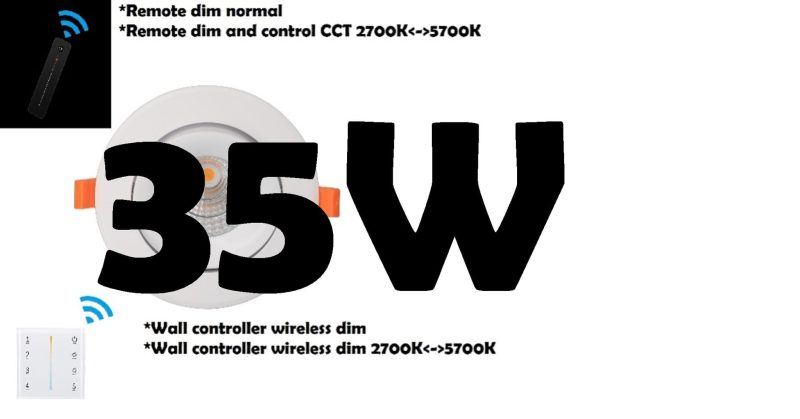 Profy Hyrwell 35W faretti incassati dimmerabili e dim-to-warm + telecomando 5 anni di garanzia