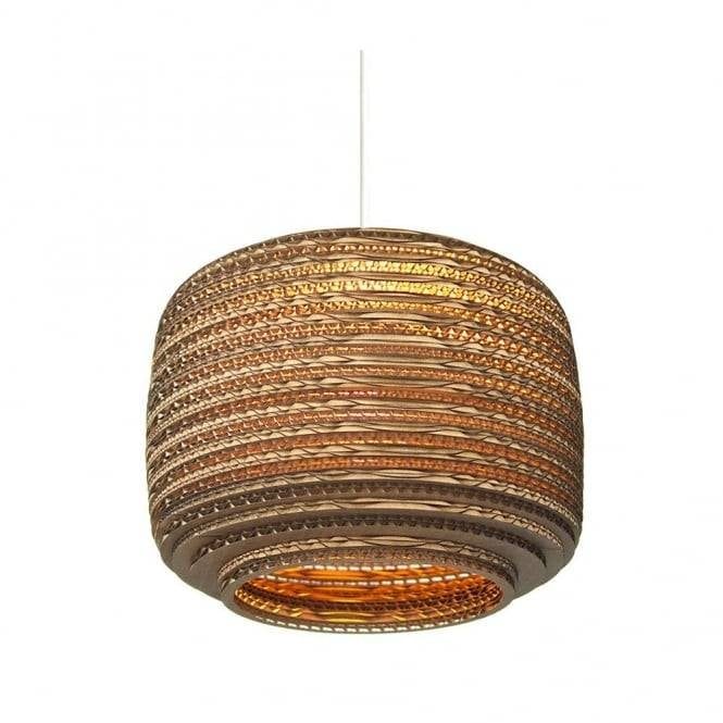 Ausi hanglamp van karton, Ø28 cm, E27 fitting, wit of beige