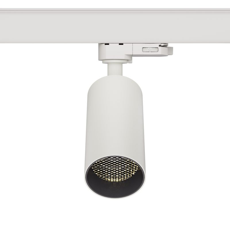 Hyrwell Fixo spot cilindrico 15W per binario, incassato o montato in superficie dia 55 mm altezza 115 mm