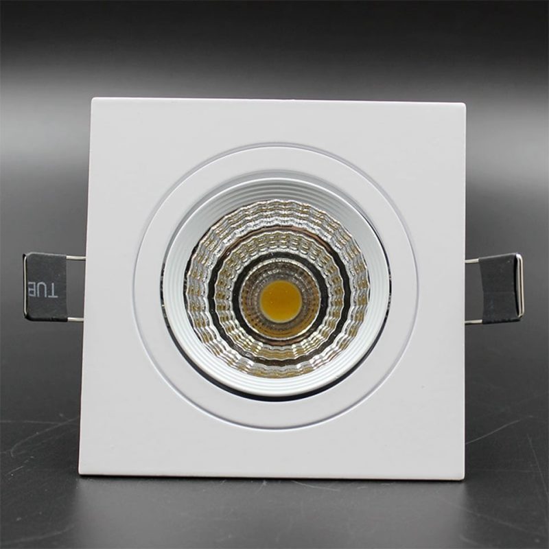 Kinghood Quadratische weiße 15-W-LED-Einbauleuchte, dimmbar, 12 cm x 12 cm Außengröße