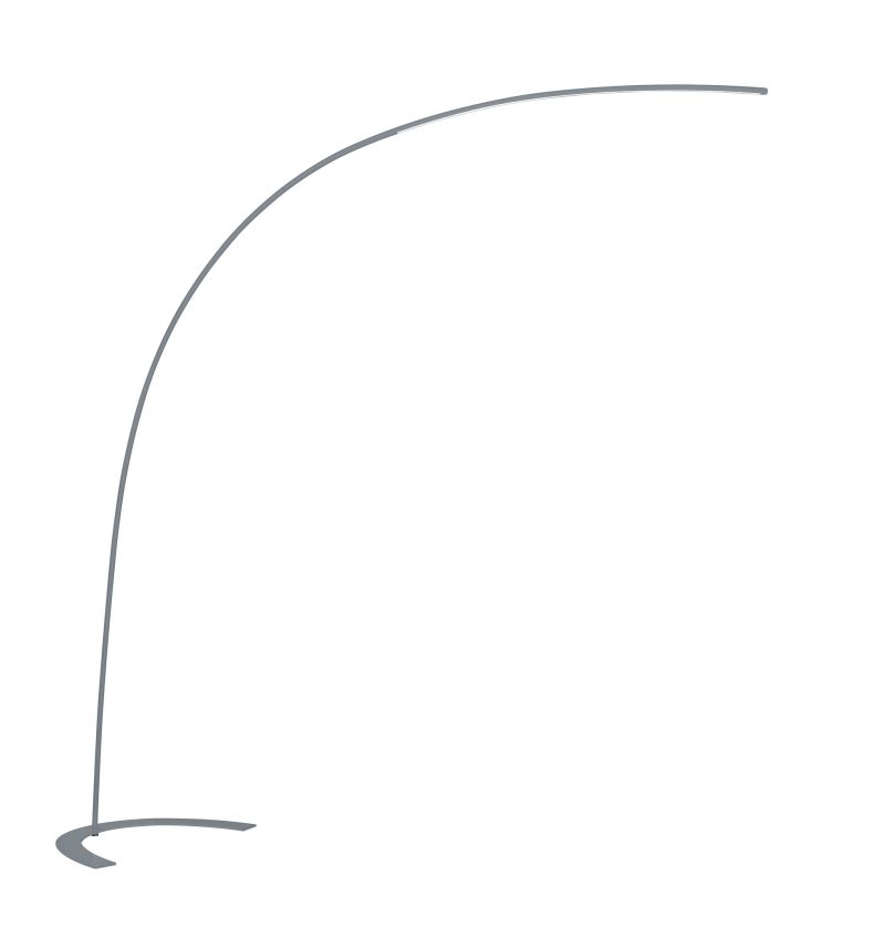 Trio Lighting Eye-catching curved titanium floor lamp LED 18W DIM 3000K