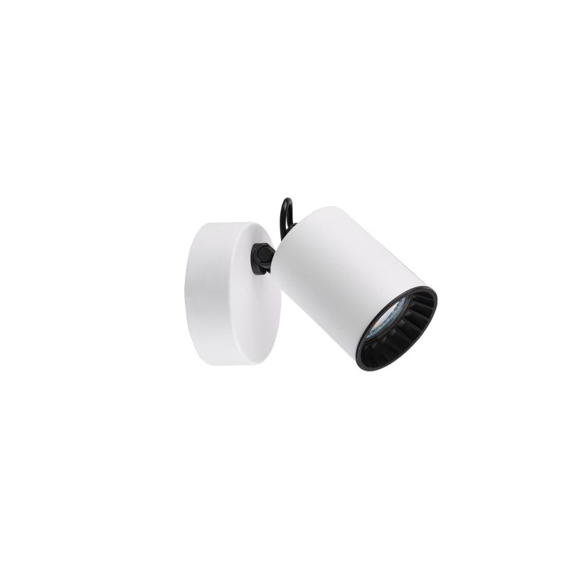 Trio Lighting Single white/black accent wall/ceiling spot 1xGU10 matte white