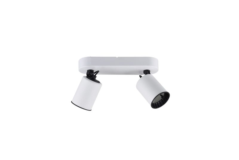 Trio Lighting Duo wit/zwart accent plafondspot 2xGU10 wit mat