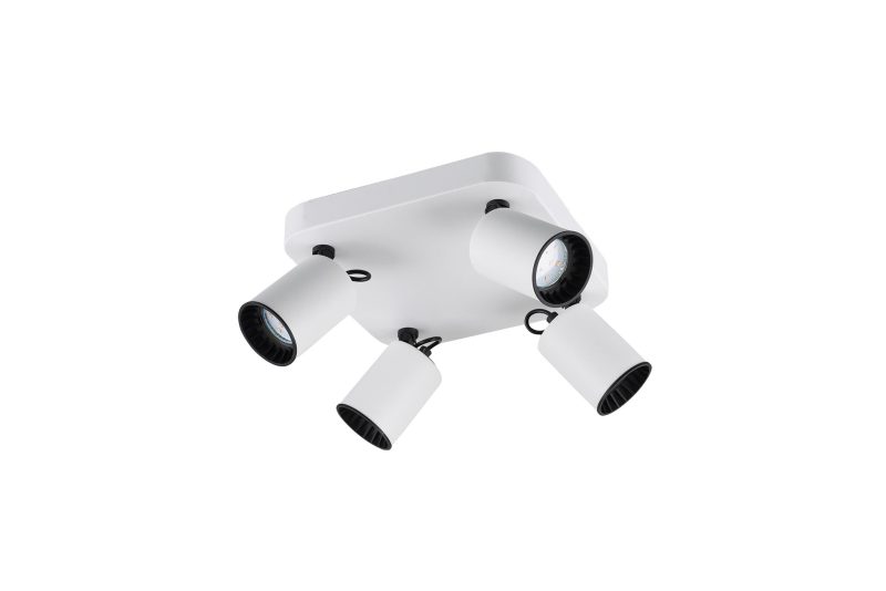 Trio Lighting Quartet soffitto accentato bianco/nero 4xGU10 bianco opaco