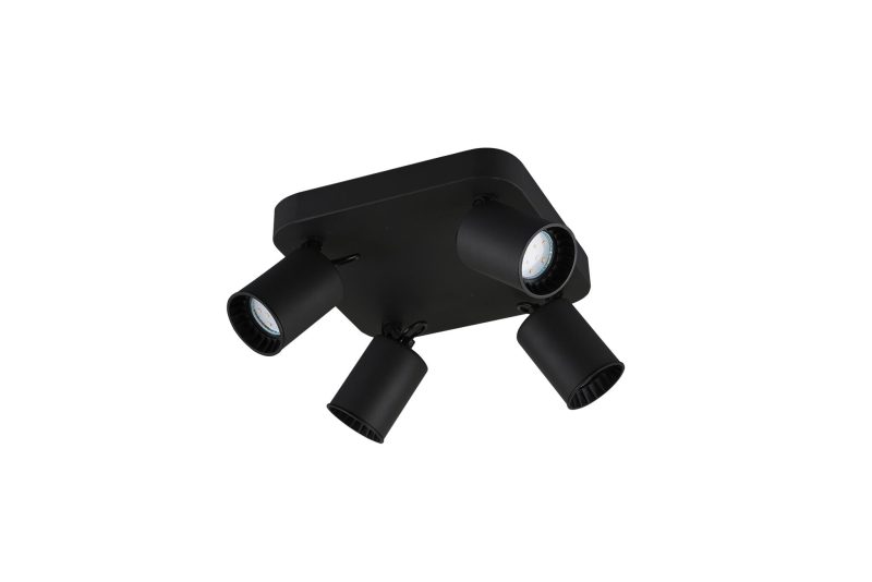 Trio Lighting Quartet spot plafond accent 4xGU10 noir mat