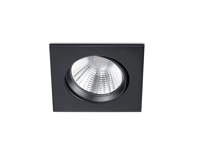 Trio Lighting Tight square rotatable recessed spot LED 1x5.5W 3000K matte black
