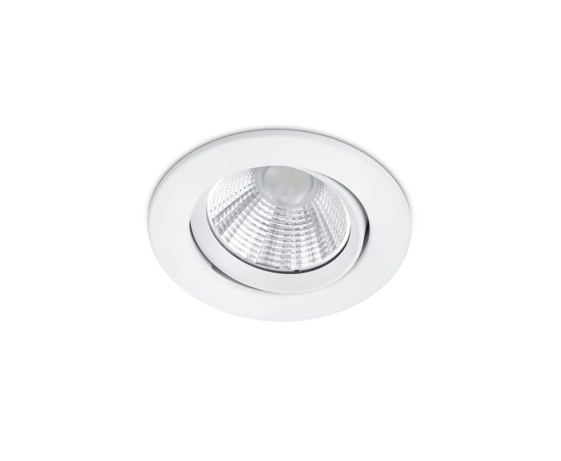 Trio Lighting Matt white round rotatable recessed spot LED 1x5.5W 3000K