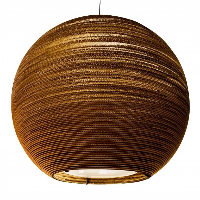 Sun Hängelampe Kugel Karton weiß oder beige Ø82cm E27