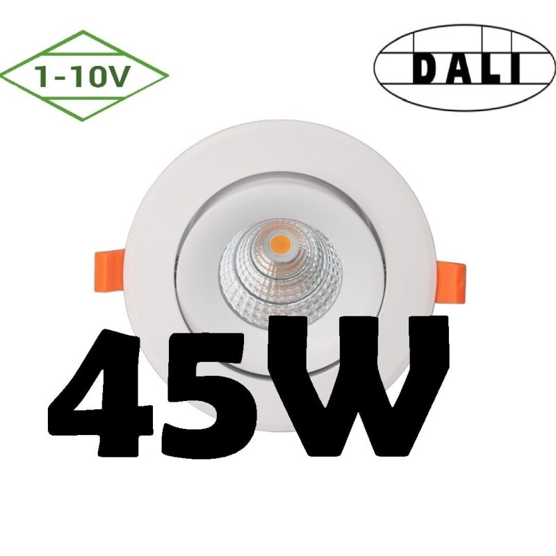Profy Hyrwell 45W Dali ou spot encastré dimmable 1-10V 5 ans garantie trou 158 à 180 mm