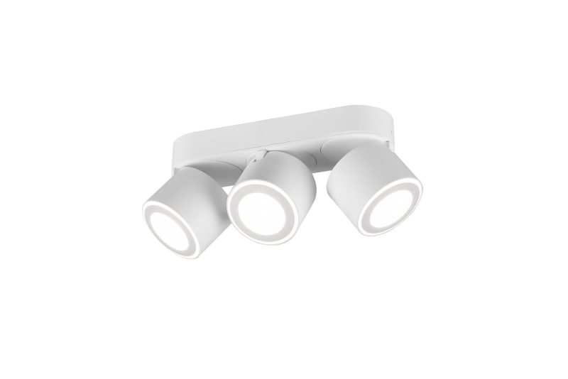 Trio Lighting Weißer Trio-Einbau- oder Aufbau-Deckenspot 3x5W 3000K