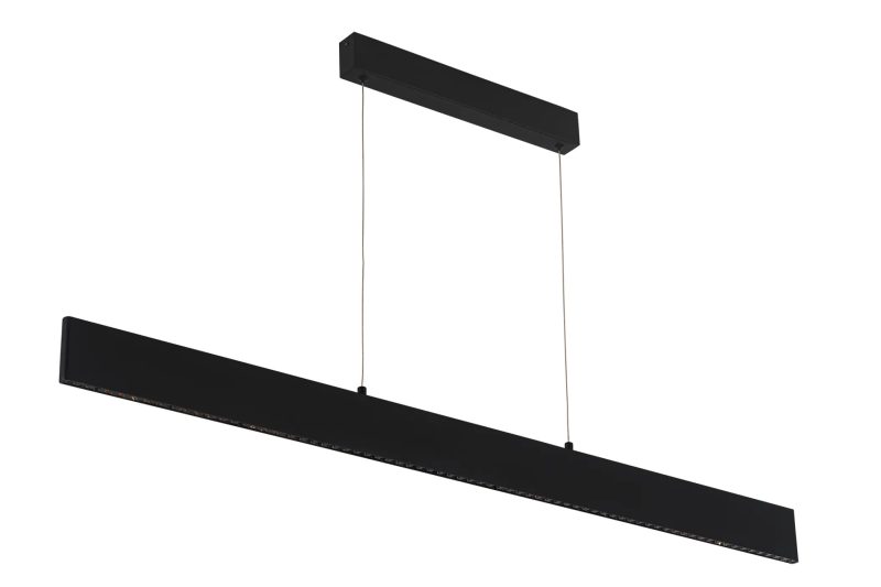 Fantasia Alyn LED hanglamp 38W 3000K warm wit zwart metaal 120 cm dimbaar