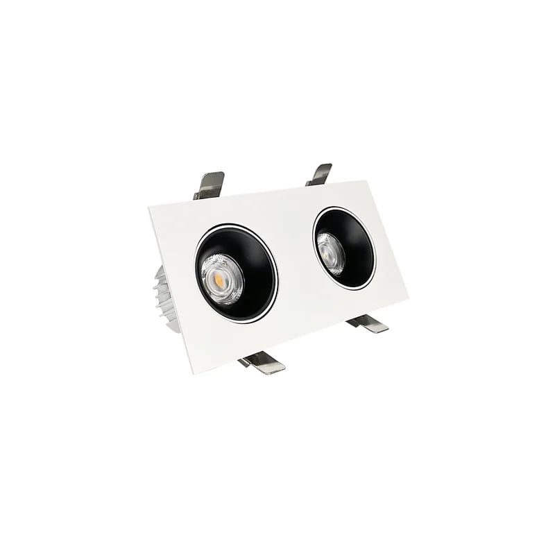 Hyrwell Adjustable 2 x 30 W double recessed spot white 5 year warranty 330x165mm