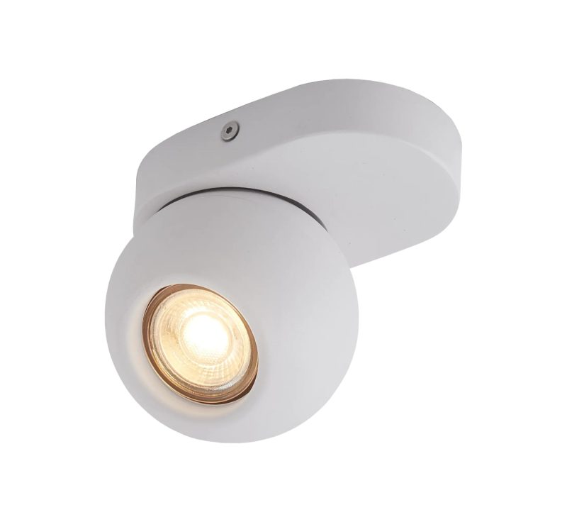 Fantasia Triton richtbare plafondlamp GU10 wit aluminium excl. lichtbron