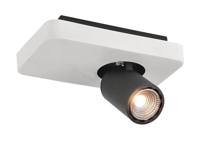 Fantasia Nysit plafondlamp richtbaar GU10 LED 4,5W dimbaar zwart-wit