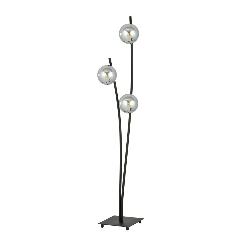 Emibig Lampada da terra con braccia ondeggianti e lampadine fumé E14