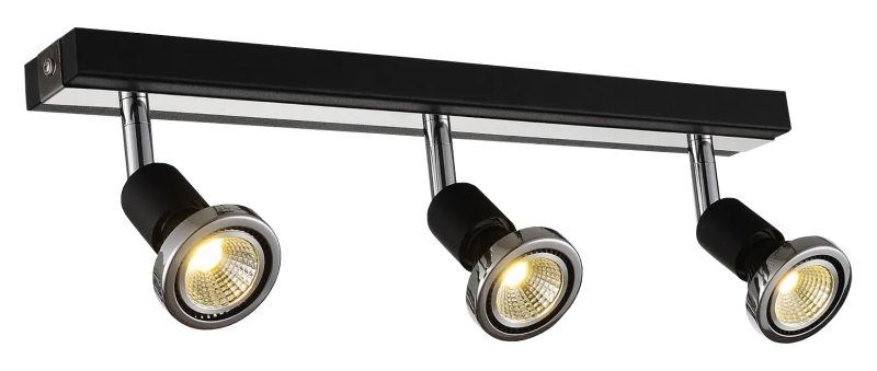 Fantasia Robus ceiling lamp 3-spot adjustable GU10 black-chrome