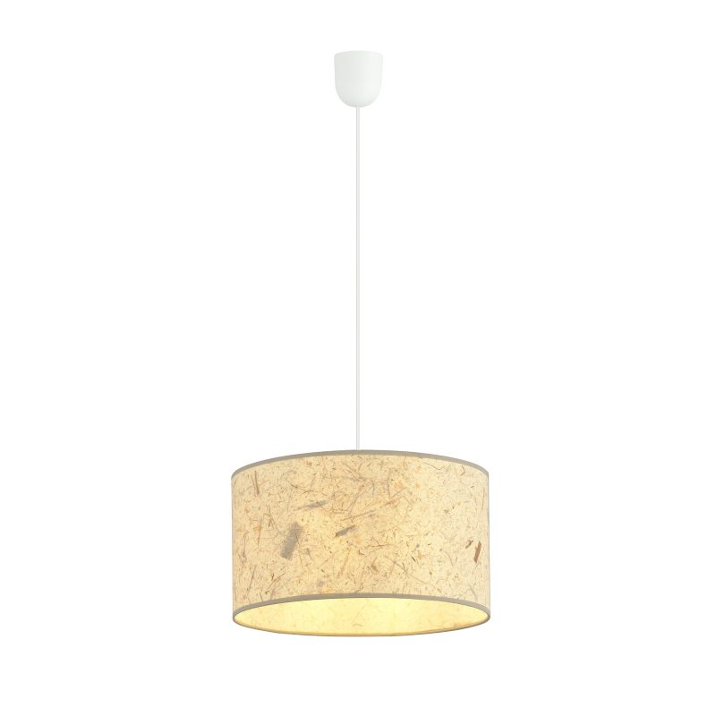 Emibig Greve single round textile striking hanging lamp tube 1x E27