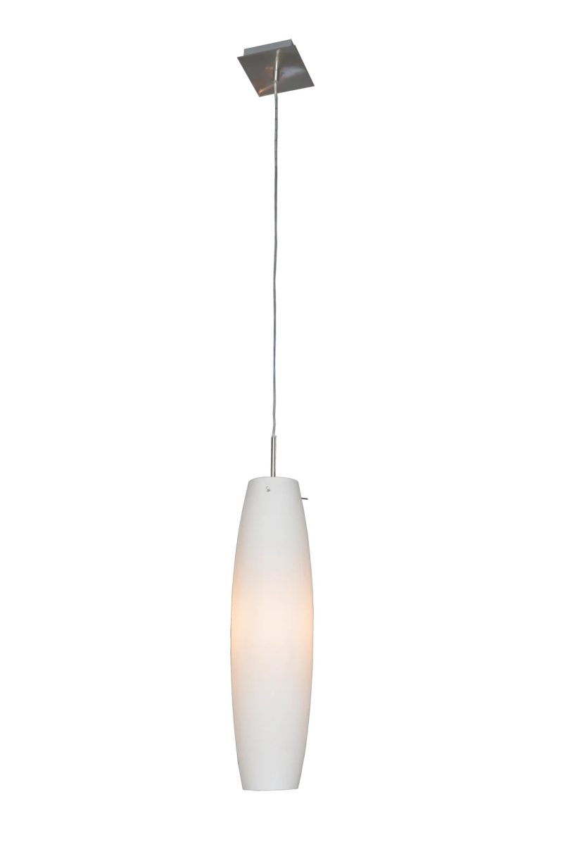Fantasia Maru hanglamp wit glas E27 fitting 88 mm diameter 120 cm hoog