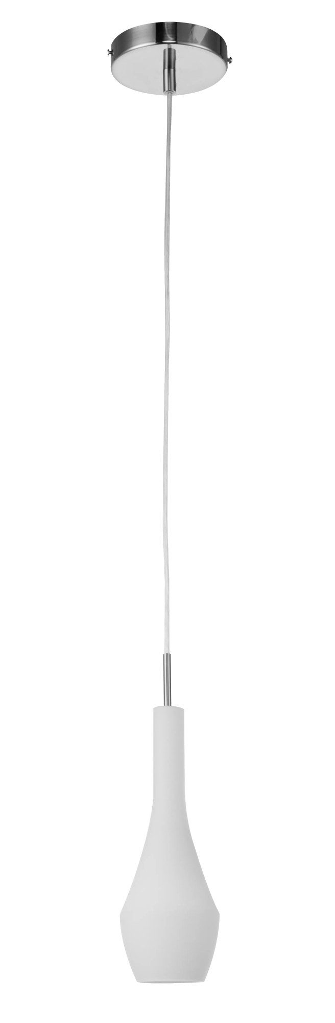 Fantasia Botelo Hängelampe Glasflasche matt E27 120cm Nickel/Milchweiß
