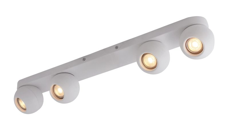 Fantasia Triton richtbare plafondbalk 4-lichts wit, GU10 excl.