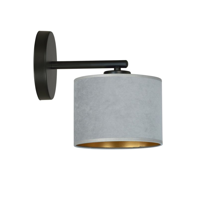 Emibig Bornholm elegant gray round wall lamp E27