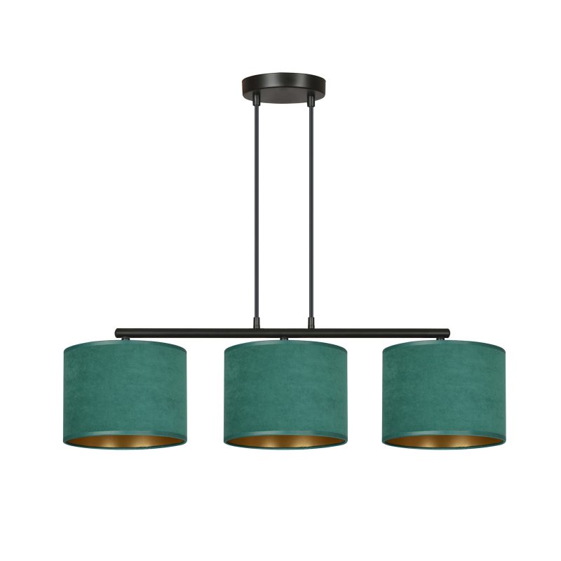 Emibig Fredensborg hanglamp groen rond kappen 3x E27