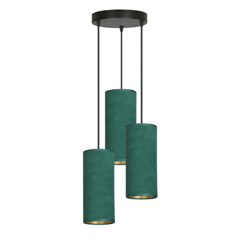 Emibig Odsherred lampada a sospensione rotonda con 3 tubi moderni verdi 3x E27