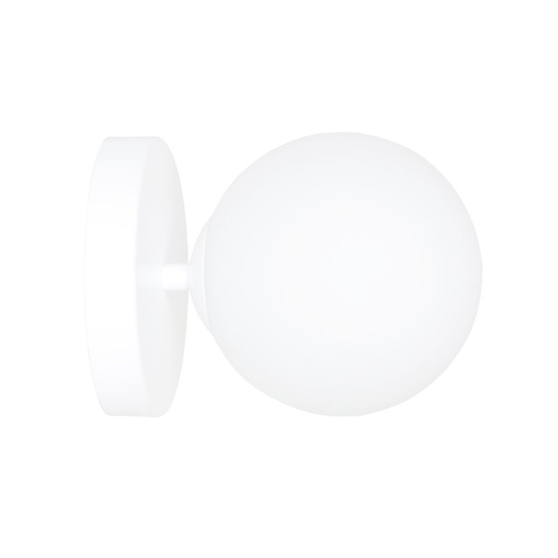 Emibig Applique murale blanche Odder avec 1 ampoule en verre blanc E14